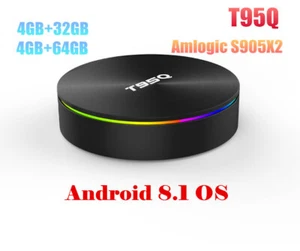T95Q Amlogic S905X2 Quad Core Android 8.1 Smart TV BOX 4G 32G/64G Media Player - Picture 1 of 13