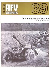 AFV Weapons 39 Panhard Armoured Cars by Profile Publications Ltd. UK 1972