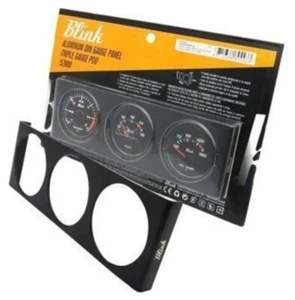 Portastrumenti 3 fori Din 52 mm 189x61x11mm Porta Strumenti Vano Autoradio Blink - Foto 1 di 5