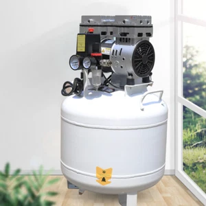 Compressore Aria Dentale Portatile 40L 110V Pompa Aria Silenziosa Senza Olio NUOVO - Foto 1 di 12