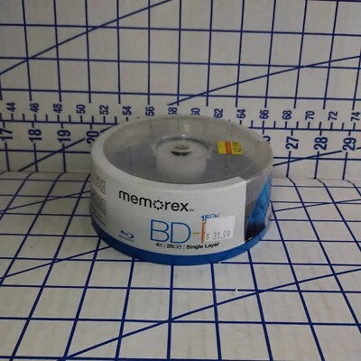 Memorex Blu-Ray BD-R 4 x 25GB  (15 Pack) Single Layer Disks - New Sealed - Image 1 of 4