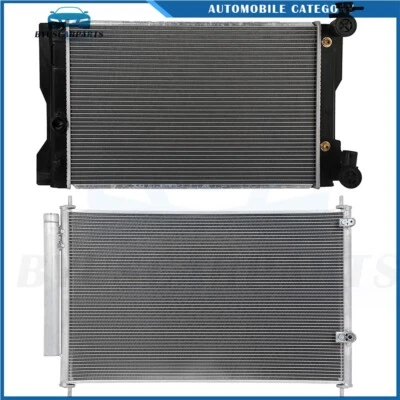 Aluminium Radiator & AC Condenser Assembly For 2009 2010-2017 Toyota Corolla - Image 1 of 4