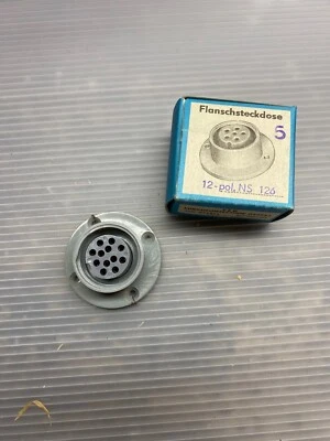 VEB MIKROFONTECHNIK GEFELL Flanschsteckdose male 12 pol. NS 126 RFT-NS  RFT  - Bild 1 von 4