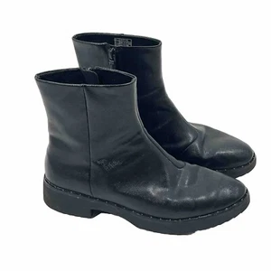 Fitflop Black Leather Boots Sz Womens 7 Y72-090 - Picture 1 of 6