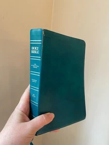 Vintage Holy Bible NIV Reference Edition Red Letter Teal Bonded Leather Zonderva - Picture 1 of 15