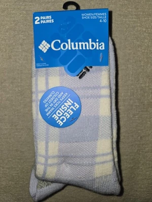 Mujer Columbia Polar Térmico Crew Calcetines Zapato Talla 4-10 - 2 Pares Azul/Multi Nuevo Foto 1 de 3