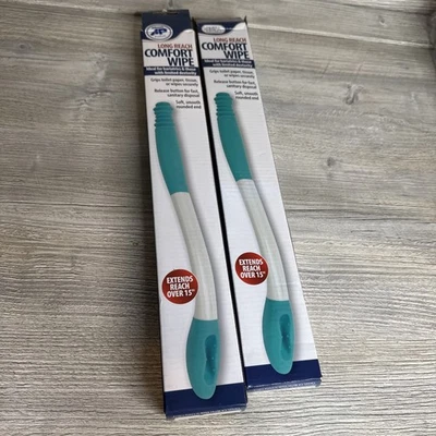 Paquete de 2 papel higiénico Allman Long Reach Comfort Wipe ergonómico agarre bariátrico Foto 1 de 4