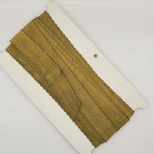 Braid Ribbon Embroidered Trim Antique Gold Curtains Furnishings 3cm Wide 12m - Picture 1 of 5