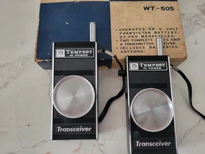 1960's TEMPEST Hi Power Transistor Walkie Talkie WT 505 (VTG) w/Or Box (READ) - Picture 1 of 11