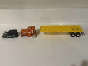 SELTEN RARITÄT Oldtimer Schaper Stomper Road King Semi Flatbed Trailer + Boni - Bild 1 von 16