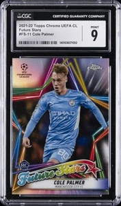 2021 TOPPS CHROME CHAMPIONS LEAGUE FUTURE STARS #11 COLE PALMER CGC 9 - Picture 1 of 2