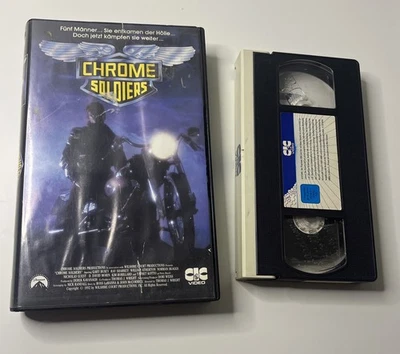 VHS Rarität: CHROME SOLDIERS (1992)  UNCUT Vintage Video Kassette 1992 No DVD - Bild 1 von 3