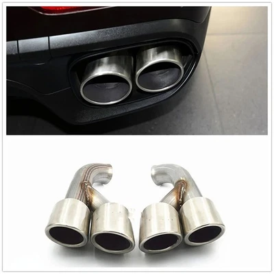 Exhaust Muffler Pipe Tip For Porsche Cayenne 2015 2016 2017 Stainless Steel - Image 1 of 4
