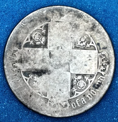 Queen Victoria Great Britain Silver (0.925) Gothic Florin - Image 1 of 3