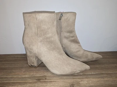 Calvin Klein Suede Boots Brown Heeled Womens Size 8.5 - Image 1 of 3