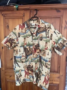 Camisa Vintage Estilo Rockabilly Años 40/50 Talla M - Imagen 1 de 2