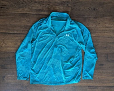 Sudadera Under Armour Camuflada Turquesa Manga Larga Para Hombre XL (24" Pit, 34" slv) Foto 1 de 4