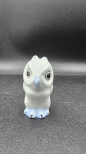 Herend Hungary Miniature White & Blue OWL Figurine 1 3/4" Inch Tall - Picture 1 of 10