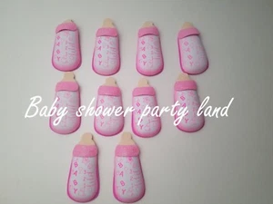 10 Baby Shower Pink Foam Bottles Party Decorations its a Girl Favors Prizes Gift - Picture 1 of 4