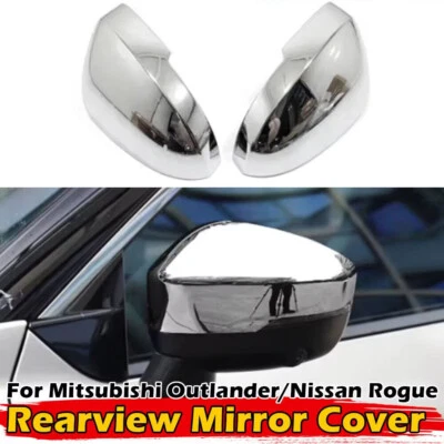 Para Mitsubishi Outlander 2021-2024 2x Cubierta de espejo retrovisor lateral Tapa de ala Borde Foto 1 de 4
