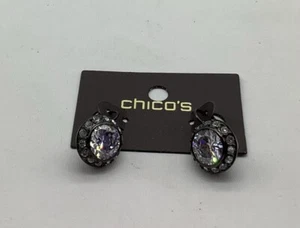 Chico’s Hematite dangle Earrings NWTS - Picture 1 of 3