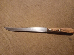 Vintage DEXTER S4298 Slicing / Carving Knife With Wood Handle 8" - Picture 1 of 3