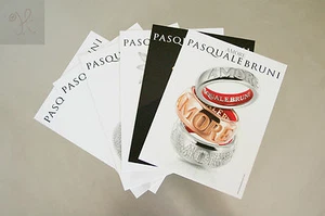 PASQUALE BRUNI JEWELRY NECKLESS RINGS COLLECTION 6 INDIVIDUAL POSTALS BROCHURES - Picture 1 of 3