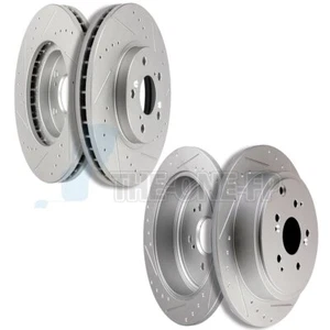For 2001 2002 2003 - 2006 MDX Pilot Front Rear Drilled And Slotted Brake Rotors - Picture 1 of 10
