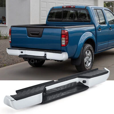 Rear Step Bumper Assembly Chrome Complete for 05-21 Nissan Frontier Truck US - Image 1 of 4