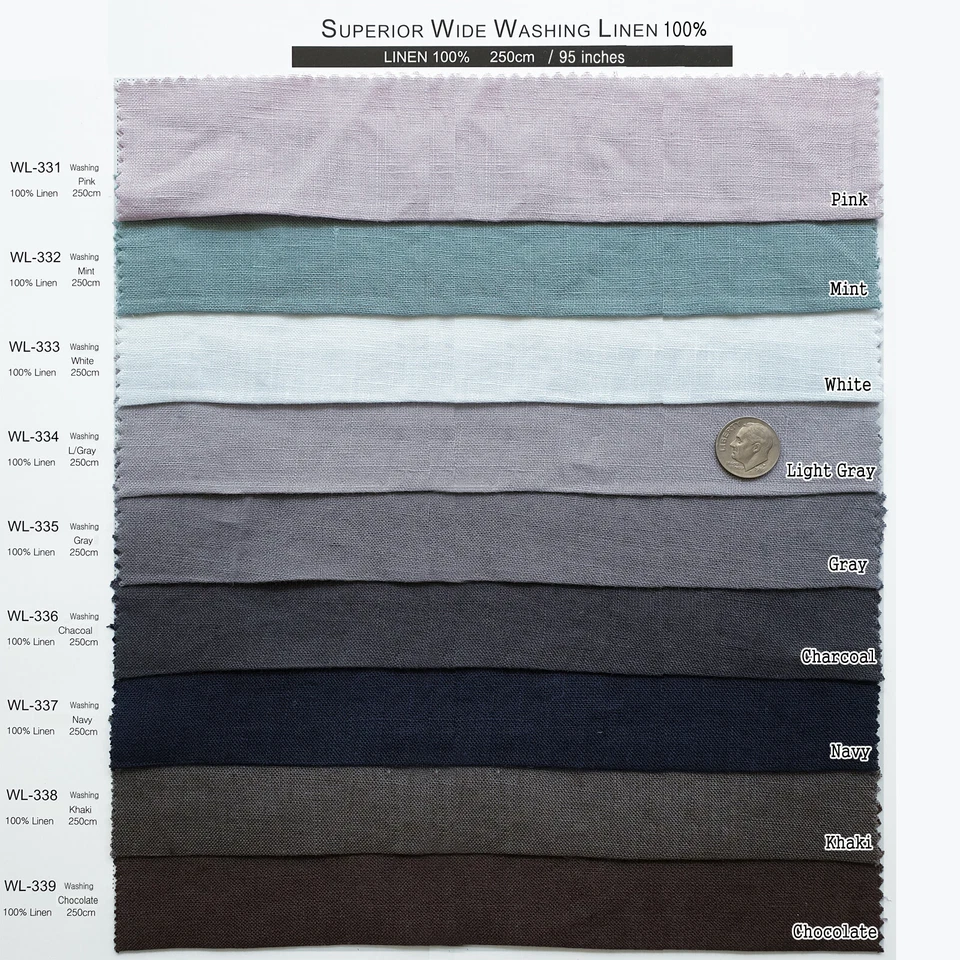 98" ULTRA-WIDE 100% LINEN WASHING ECO FRIENDLY EUROPEAN BEDDING CURTAIN 9 COLORS - Image 1 of 1