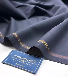 Blue Wool Fabric Tick Weave Suiting Fabric Thobe dishdasha Fabric 3.50m x 1.50m - Picture 1 of 5