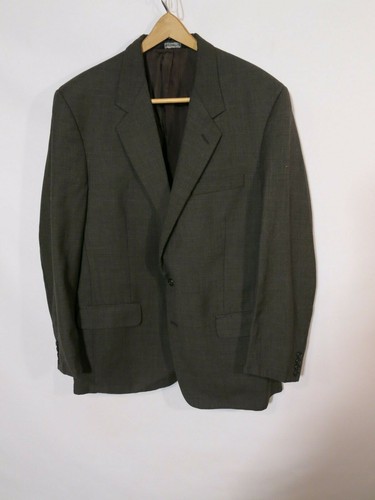 Blazer tuta sportiva su misura Burberry marrone grigio lana cappotto 44 45 46 L