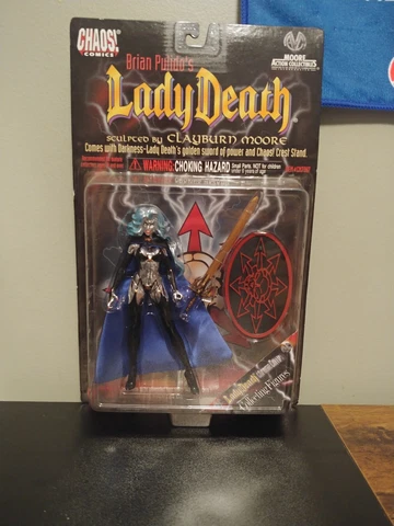 Action Figure: 1997 LADY DEATH "CHROME" #S11045 "Whites Guide Display Exclusive" Cover