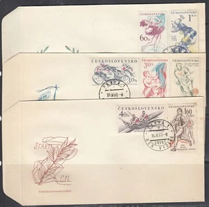 Czechoslovakia Scott 1026-7 FDC - Sports Events - Bild 1 von 1