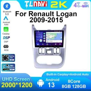 For Renault Logan Sandero 2009-2015 Auto Car Radio Carplay Multimedia Screen GPS - Picture 1 of 32