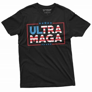 ULTRA MAGA Trump 2024 Conservative Republican Party Mens T-shirt Great Again Tee - Picture 1 of 4