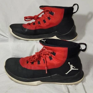 Nike Mens Jordan Ultra Fly 2 Basketball Shoes Black Red 897998-001 Men Size 10.5 - Picture 1 of 7