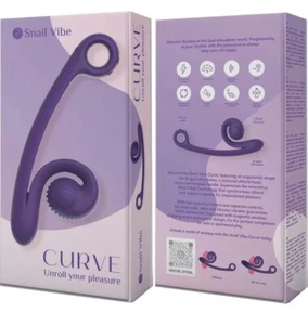 THE SNAIL VIBE CURVE RECHARGEABLE MOVEABLE CLITORAL DUAL STIMULATION VIBRATOR - Picture 1 of 4
