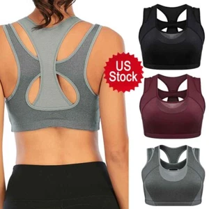 Womens Seamless Sports Bra Yoga Crop Top Gym Activewear Tops Fitness Jogging - Picture 1 of 14