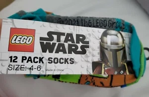 NWT Star Wars Mandalorian Boy's Shoe Size 4-6 No Show Socks 12 Pack - Picture 1 of 3