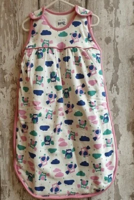 Baby Girl 100% Organic Cotton Owl Sleeping Bag / Growbag / Grobag. - image 1 of 3