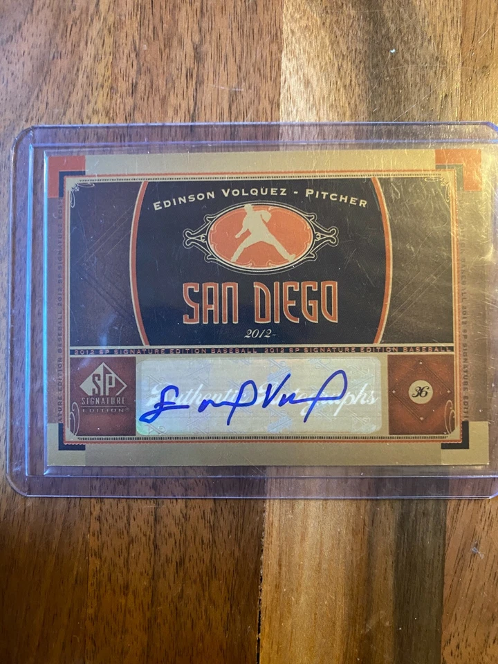 A50,310 -  2012 SP Signature #SD4 Edinson Volquez Auto - Image 1 of 1