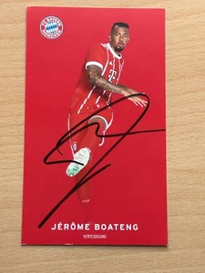 Tarjeta de autógrafo Jérome Boateng FC Bayern München original firmada #32789 - Imagen 1 de 1