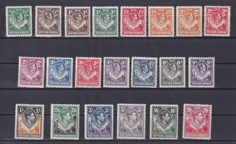NORTHERN RHODESIA 1938, SG# 25-45, King George VI, MH Cover