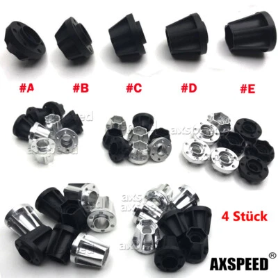 4X Metall 12mm Hex Radmitnehmer Rad Adapter für 1.9" Radfelgen 1/10 RC Crawler - Bild 1 von 4