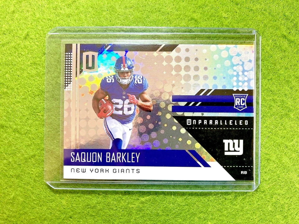 Saquon Barkley SILVER PRIZM ROOKIE CARD GIANTS RC 2018 Unparalleled MAKE A OFFER - Image 1 of 4