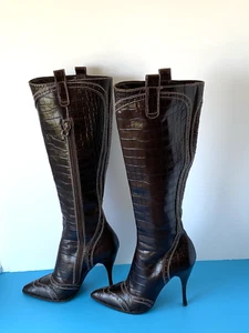 LE SILLA Made in ITALY /4" High Heels Tall Boots Pointed Size 36/6 US - Picture 1 of 7
