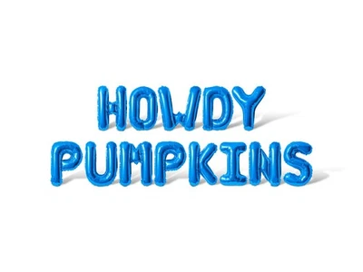 HOWDY PUMPKINS Letra Globo Banner - Hágalo usted mismo Halloween Fiesta Suministro Decoraciones Foto 1 de 4