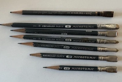 Vintage Graphite Pencil lot of 6 Faber Castell Microtomic & 1 - 602 Blackwing - Image 1 of 4