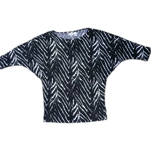 Chico’s Größe 1 oder Medium schwarz weiß Slinky Zebra Bluse Oversized! - Bild 1 von 6
